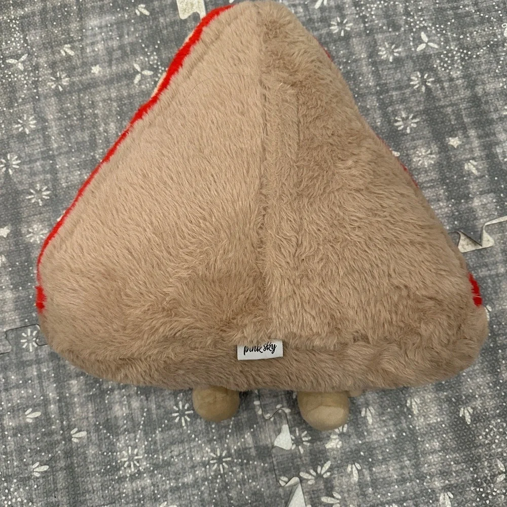 Cute Pizza Slice Plush Toy - Pink Sky
